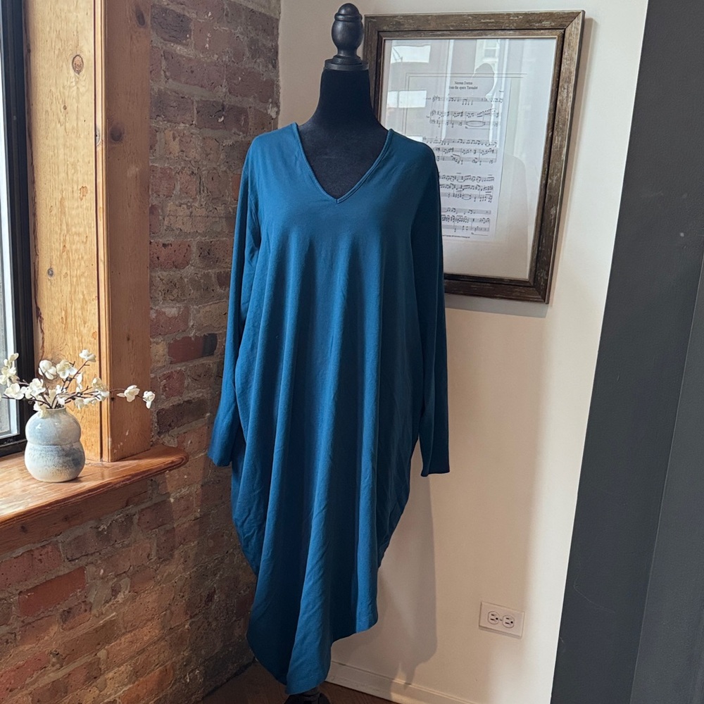 Universal Standard Teal Long Sleeve Dress